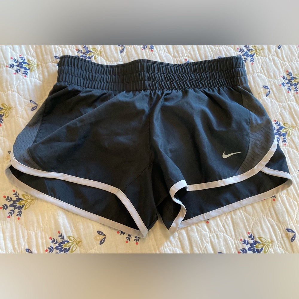 Nike Women’s Black Athletic Running Shorts with White Trim